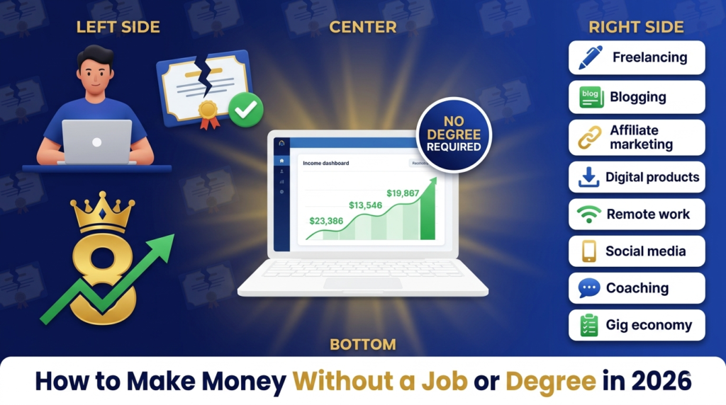 how to make money without a job or degree 2026